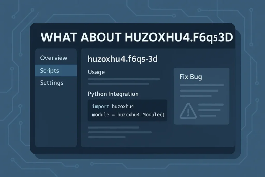 Fix Huzoxhu4.f6q5-3D Bug: Causes, Solutions & Tips
